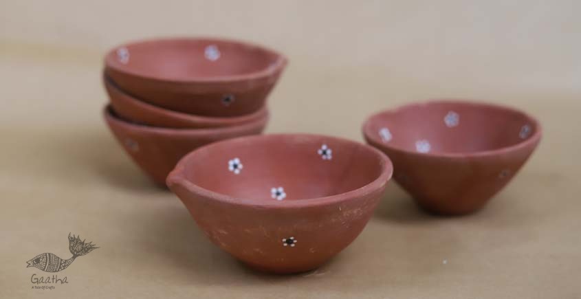 Maati Ka Kaam ● Diya -  Medium Diyas  { Set of Two } ● 13